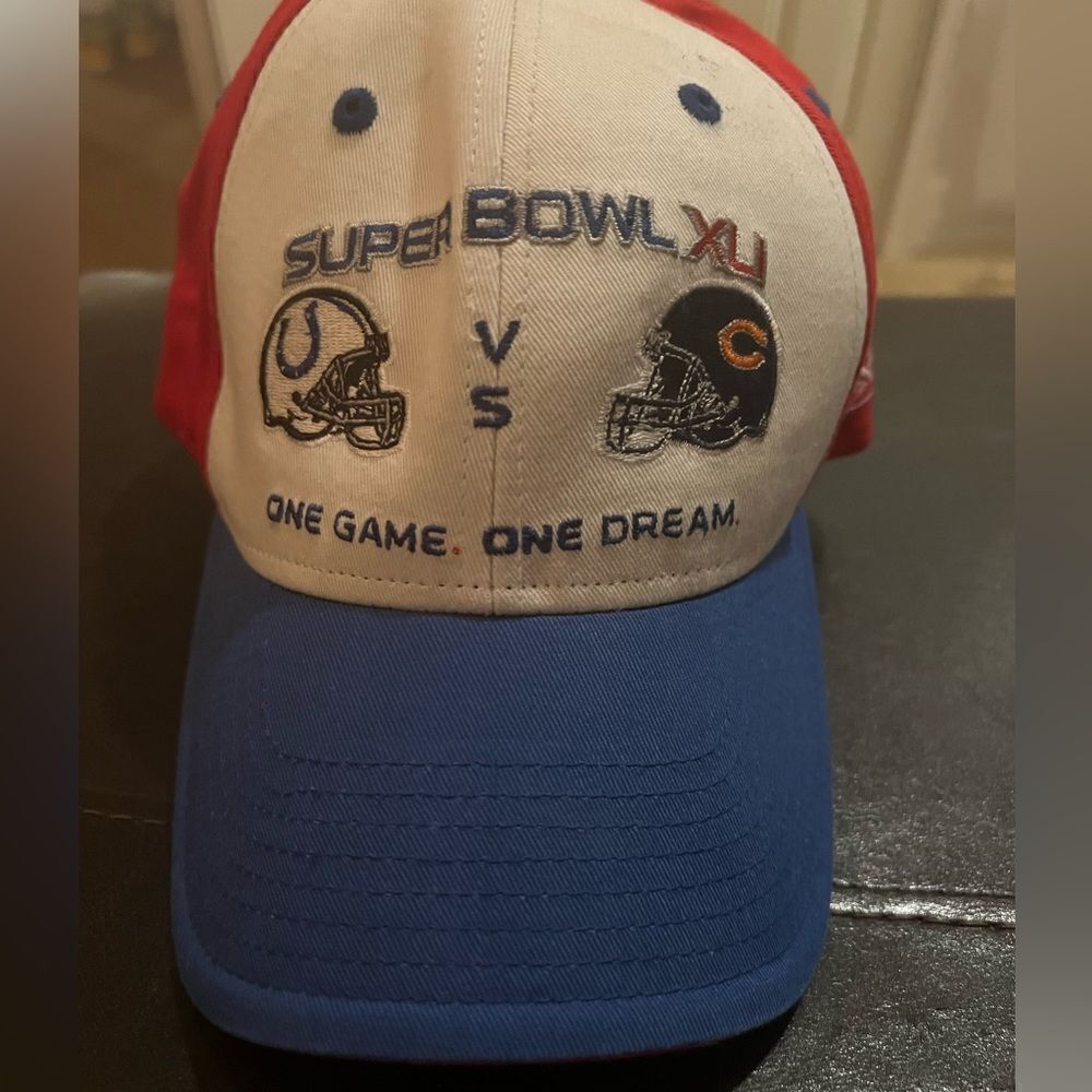 Indianapolis Colts Chicago Bears Super Bowl XLI Reebok White Adjustable Hat